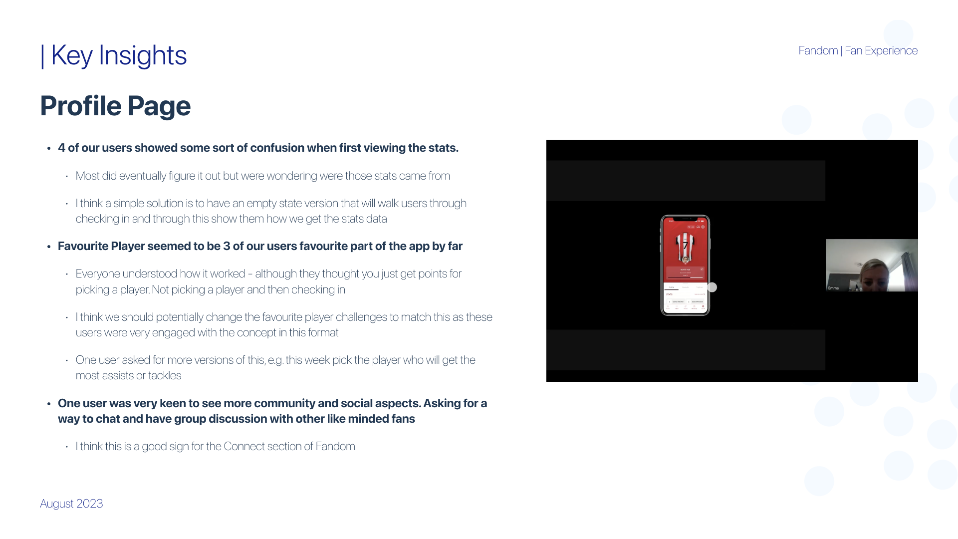 Profile page insights