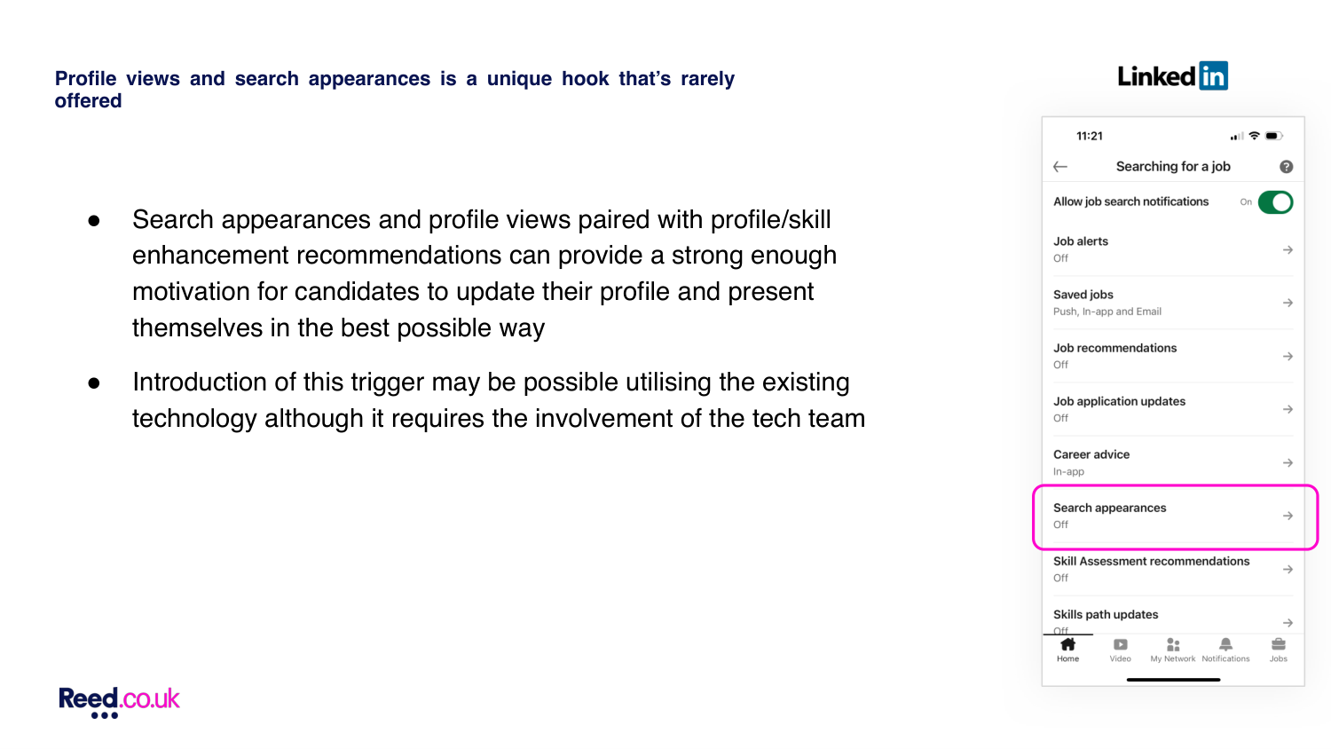 Profile views and search appearances — LinkedIn's unique hook